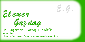 elemer gazdag business card